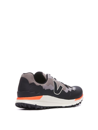 Sneakers Con Logo Nero E Grigio