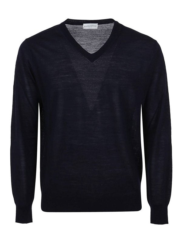 Pullover In Cotone Con Scollo A V