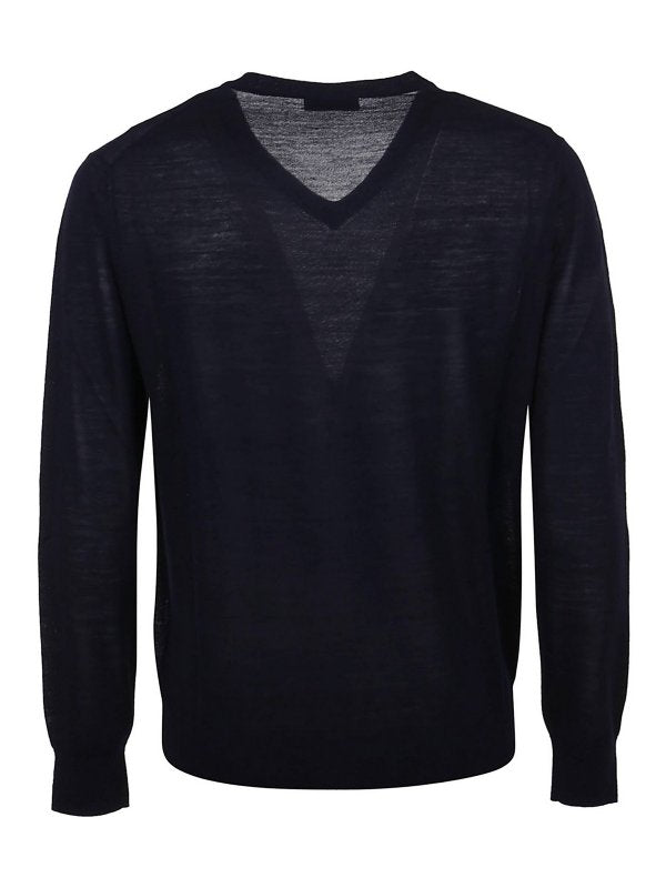 Pullover In Cotone Con Scollo A V