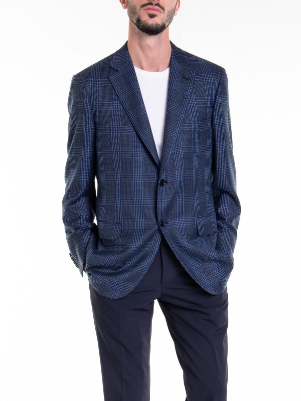 Giacca In Lana Blu