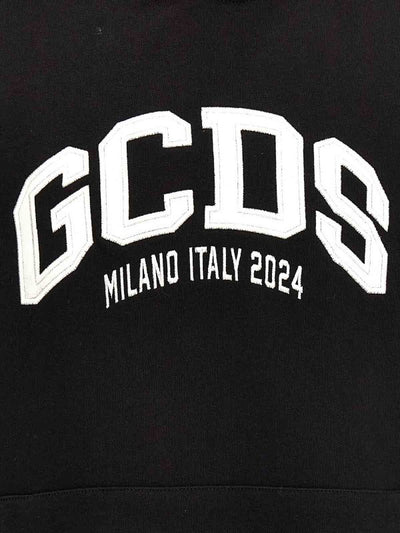 Felpa Con Cappuccio Ricamato Con Logo