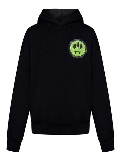 Felpa Nera Con Cappuccio Unisex Per Bambini