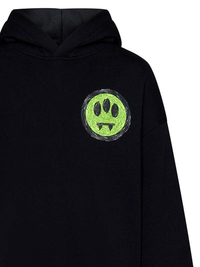 Felpa Nera Con Cappuccio Unisex Per Bambini