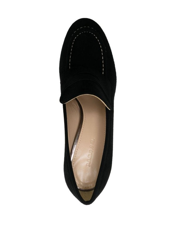 Sandali Con Plateau In Pelle Scamosciata
