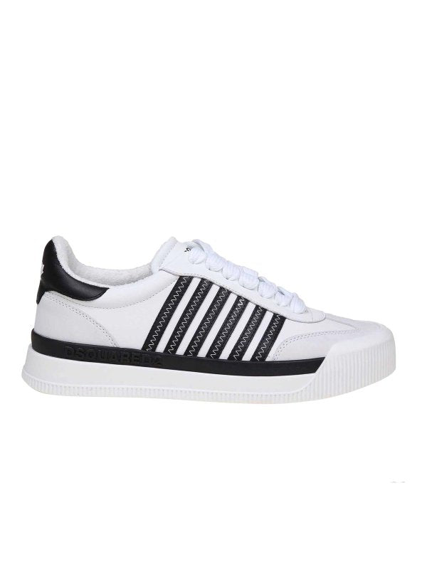 Sneakers New Jersey In Pelle  Bianco/nero