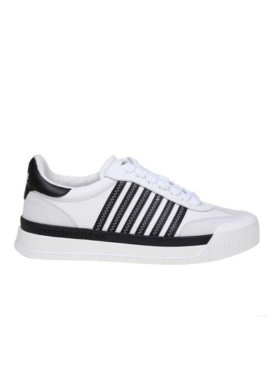 Sneakers New Jersey In Pelle  Bianco/nero