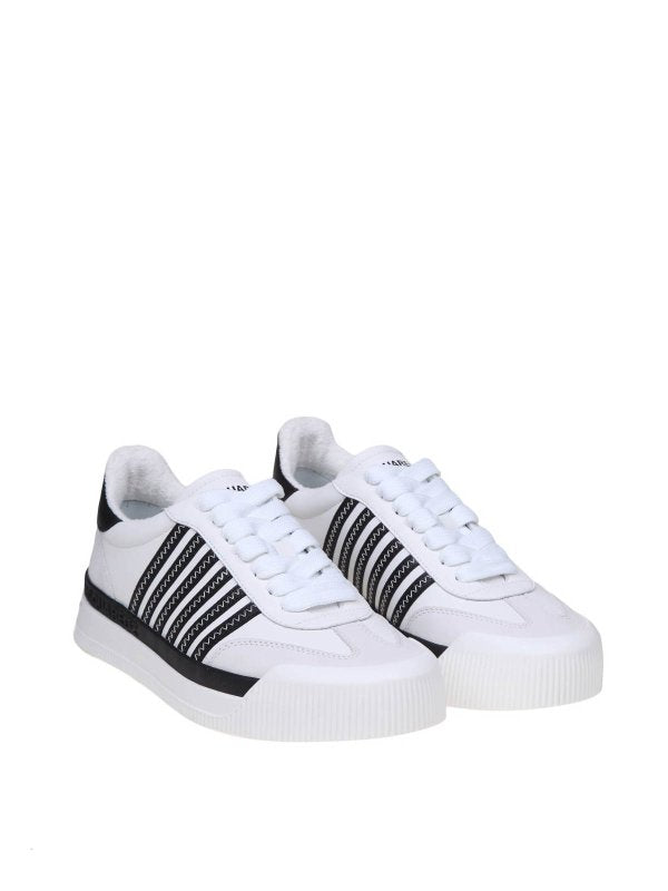 Sneakers New Jersey In Pelle  Bianco/nero