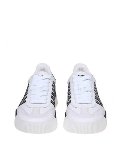 Sneakers New Jersey In Pelle  Bianco/nero