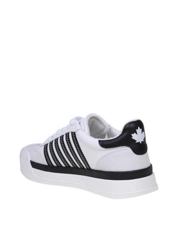 Sneakers New Jersey In Pelle  Bianco/nero