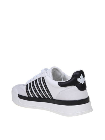 Sneakers New Jersey In Pelle  Bianco/nero