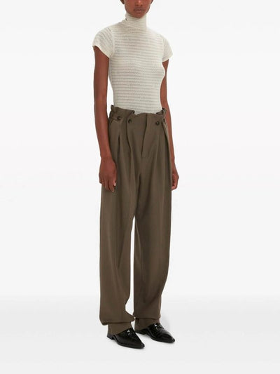 Pantaloni Pratici Con Vita Arricciata