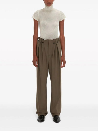 Pantaloni Pratici Con Vita Arricciata