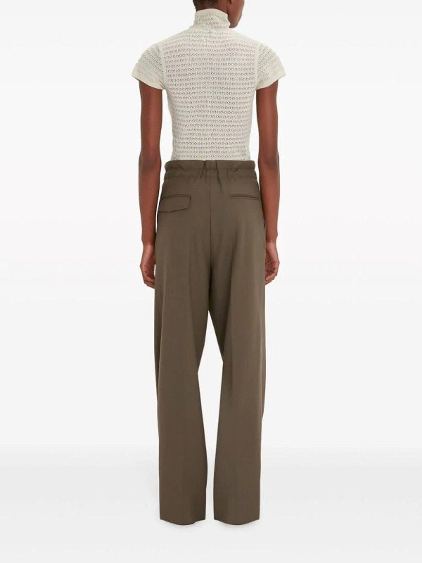 Pantaloni Pratici Con Vita Arricciata