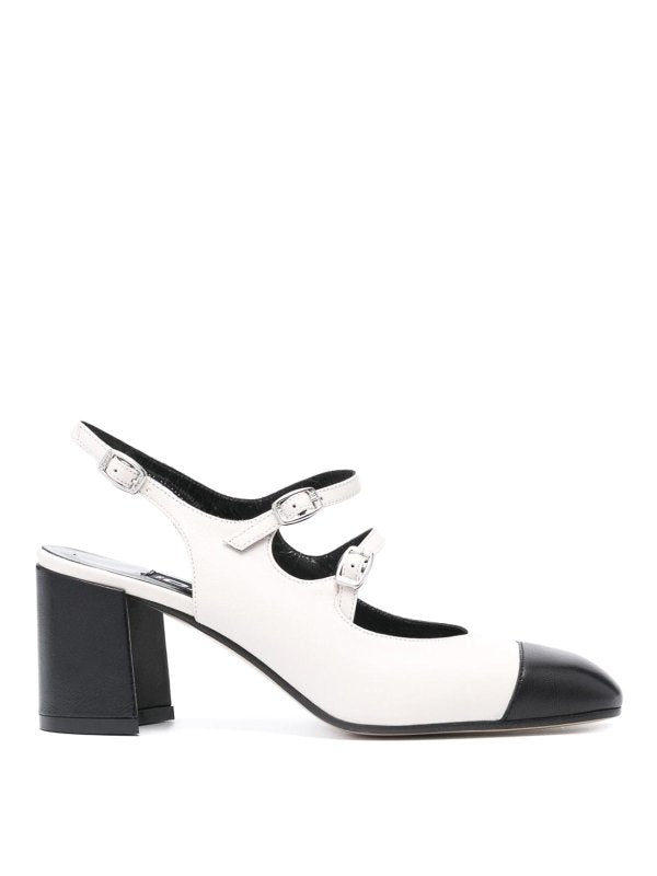 Décolleté Slingback In Pelle Papaya