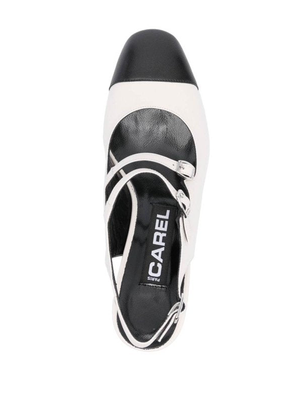Décolleté Slingback In Pelle Papaya