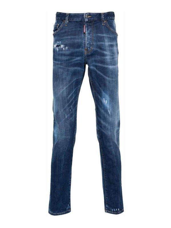 Jeans Effetto Baffi