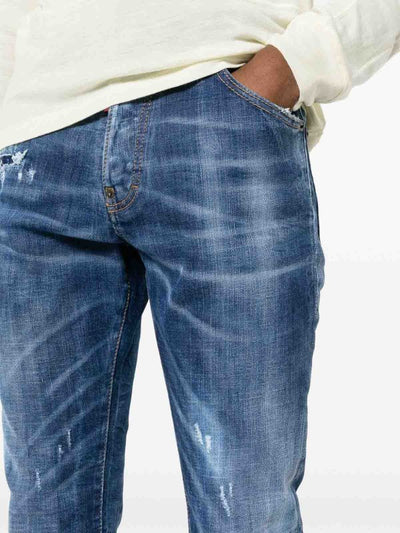Jeans Effetto Baffi