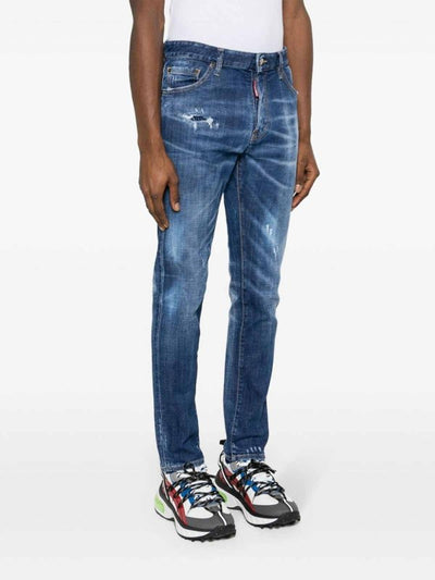 Jeans Effetto Baffi
