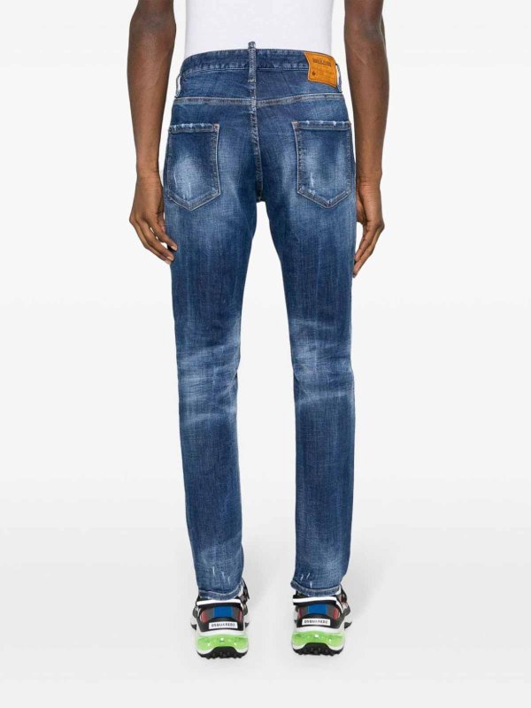 Jeans Effetto Baffi