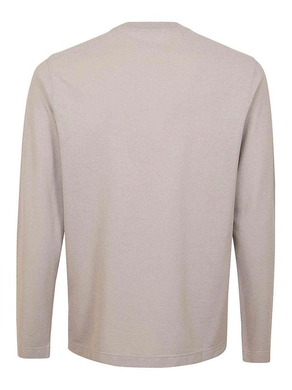 Tshirt Lunga A Costine Color Ghiaccio