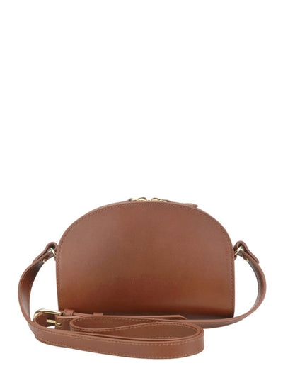Borsa Marrone A Mezza Luna In Pelle
