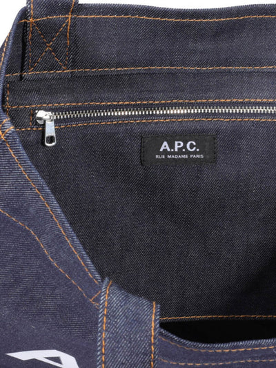 Shopper Axel In Denim E Pelle