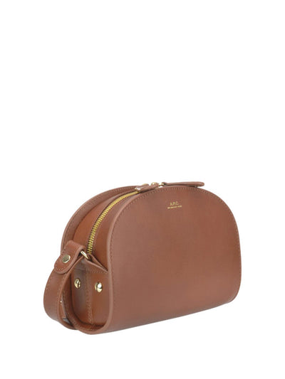 Borsa Marrone A Mezza Luna In Pelle