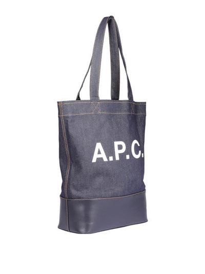 Shopper Axel In Denim E Pelle