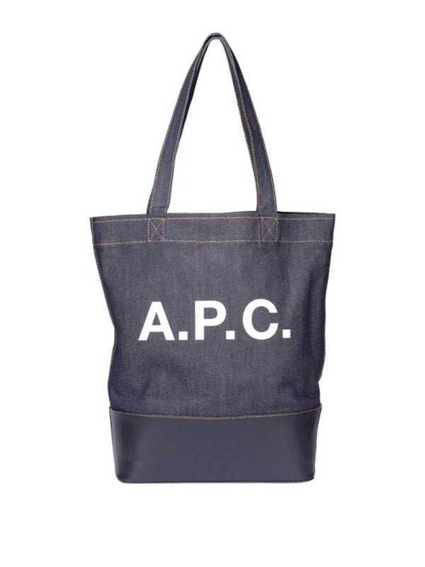Shopper Axel In Denim E Pelle