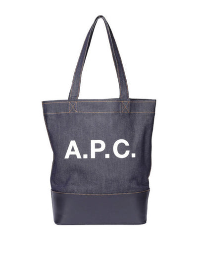 Shopper Axel In Denim E Pelle