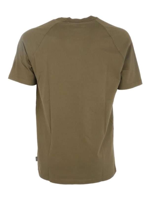 T-shirt Verde Con Etichetta Logo