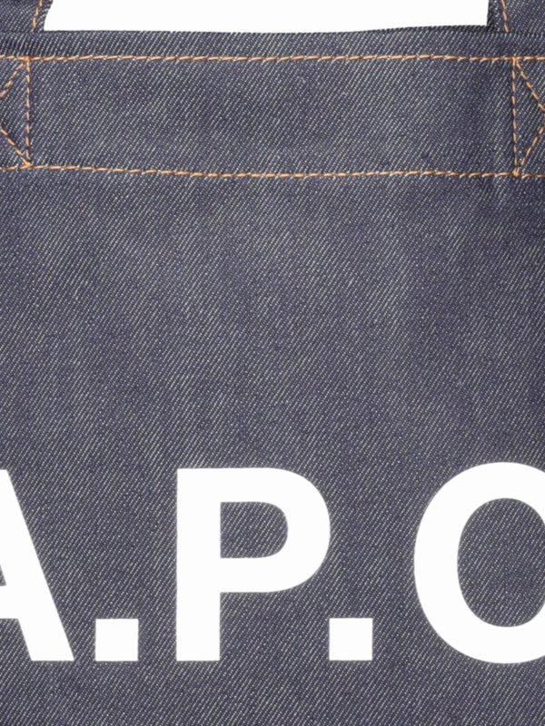 Shopper Axel In Denim E Pelle