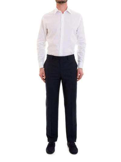 Pantaloni Sartoriali In Lana Blu