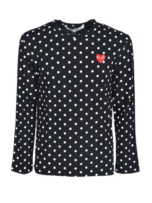 T-shirt Nera Red Heart Dot