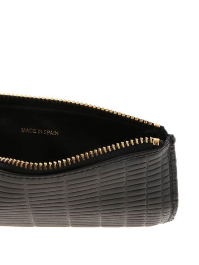 Pochette Mini Nera Con Motivo Geometrico