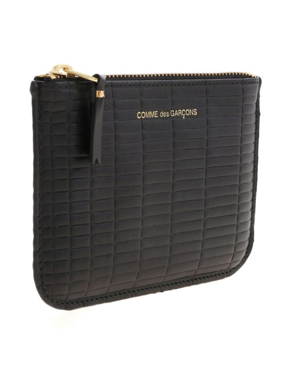 Pochette Mini Nera Con Motivo Geometrico