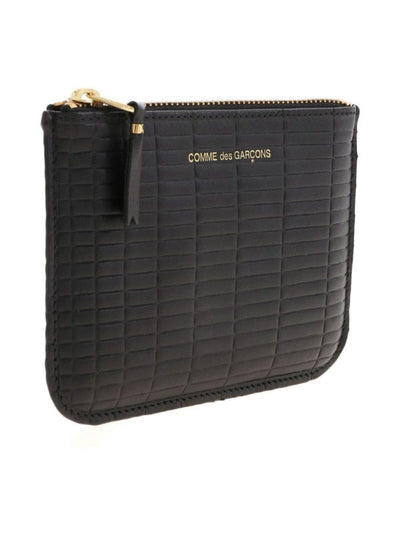 Pochette Mini Nera Con Motivo Geometrico
