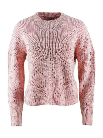 Pullover Con Strass Rosa
