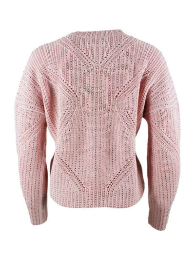 Pullover Con Strass Rosa