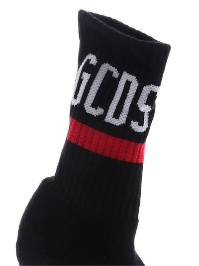 Stivaletto A Calzino Nero Con Logo Gcds