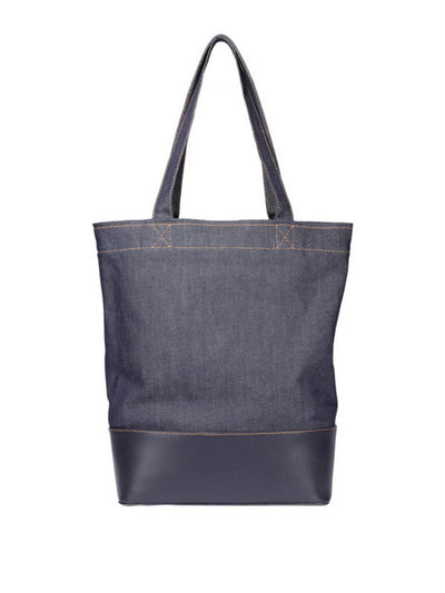 Shopper Axel In Denim E Pelle