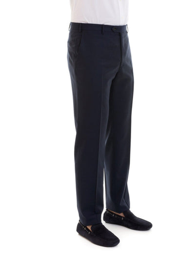Pantaloni Sartoriali In Lana Blu