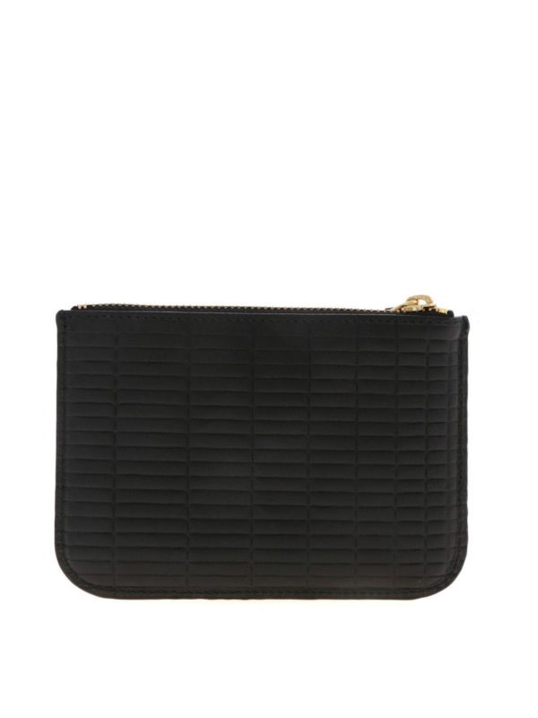 Pochette Mini Nera Con Motivo Geometrico