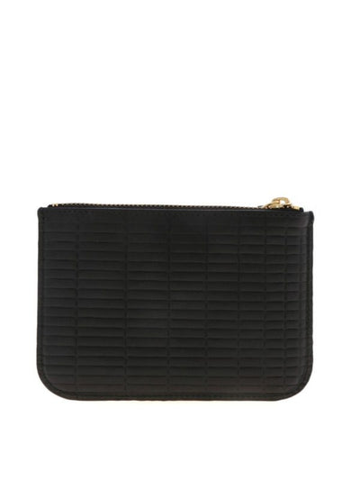 Pochette Mini Nera Con Motivo Geometrico