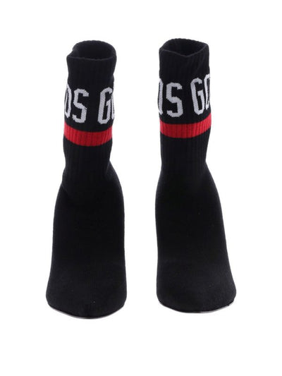 Stivaletto A Calzino Nero Con Logo Gcds