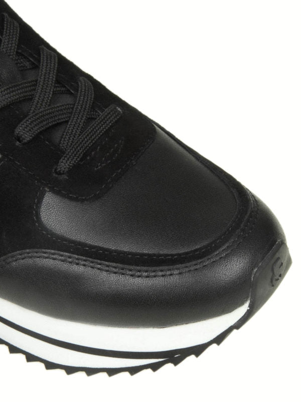 Sneaker In Pelle E Camoscio Con Patch Karl