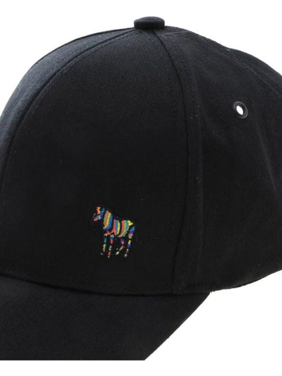 Cappello Da Baseball Nero Con Ricamo Zebra