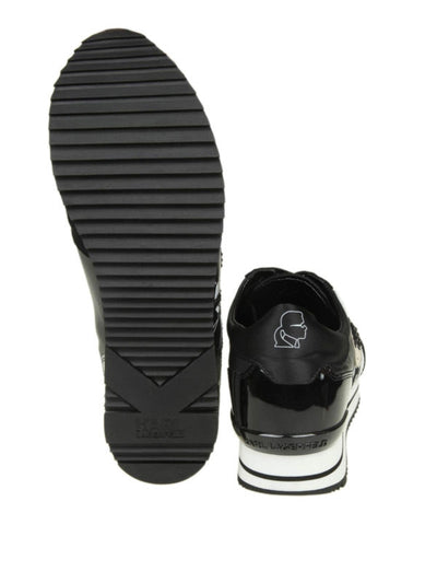 Sneaker In Pelle E Camoscio Con Patch Karl