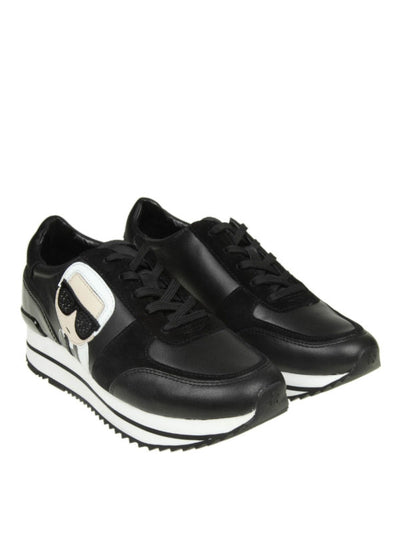 Sneaker In Pelle E Camoscio Con Patch Karl