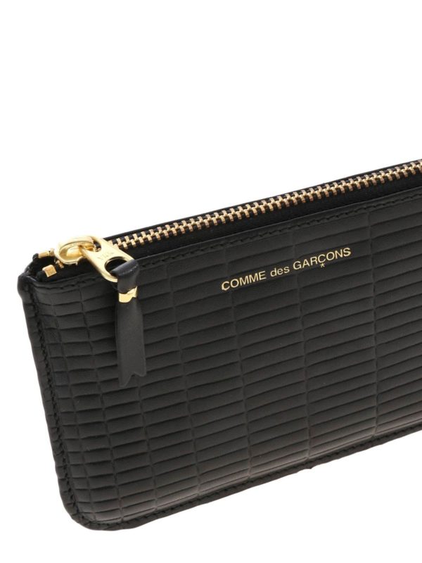 Pochette Mini Nera Con Motivo Geometrico